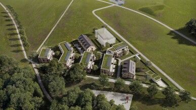 GWM_Wohnen am Bürgerpark_MFC Garching - Visualisierung Draufsicht