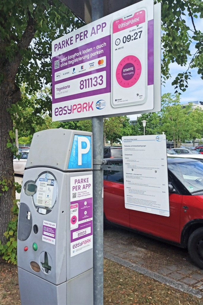Handyparken an der P+R Anlage Hochbrück – Online Ticket / Ticket per App  erwerben