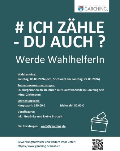 WahlhelferIn Stadt Garching b. münchen_grün_instagram