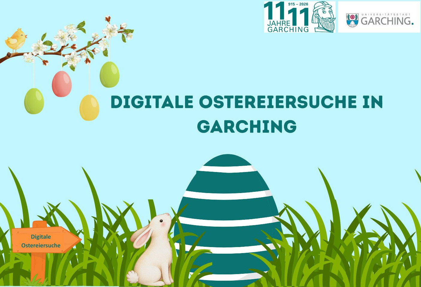 Digitale Ostereiersuche zu „1111-Jahren Garching“ erfolgreich abgeschlossen (Bild)