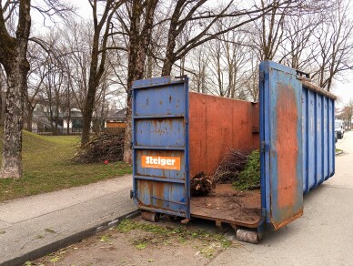 Container Grüngut Sammelaktion Grünabfälle Gartenabfälle 2